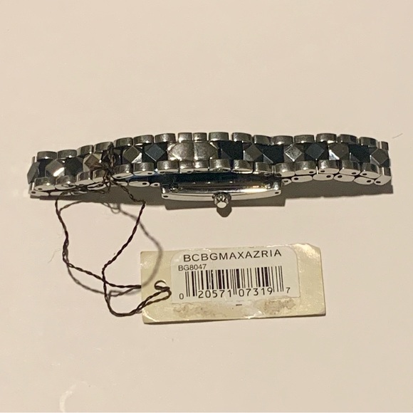 BCBGMAXAZRIA BG8047 Black Ceramic Link Stainless Steel Bracelet Watch BCBG NWT - Picture 6 of 7